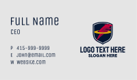 Lightning Cheetah Shield Business Card Image Preview