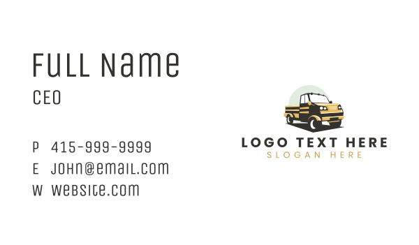 Pickup Truck Moving Vehicle Business Card Design Image Preview