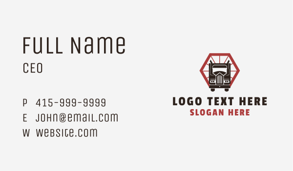 Delivery Truck Transport Business Card Design Image Preview