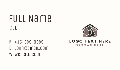 House Flooring Construction Business Card Image Preview