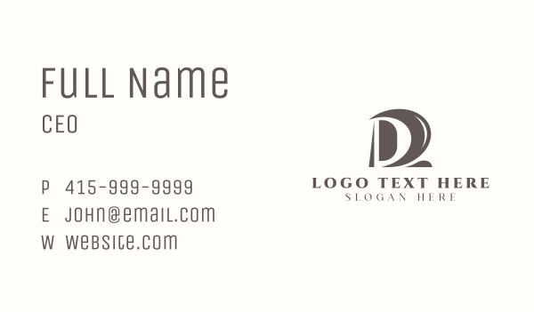 Stylish Artisanal Letter D Business Card Design Image Preview