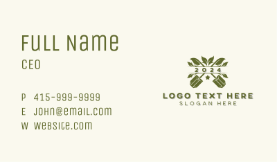 Shovel Leaf Gardening Business Card Image Preview