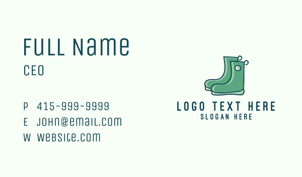 Landscaping Garden Boots  Business Card Design Image Preview