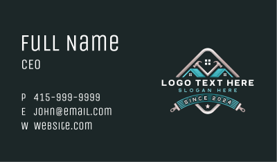 Hammer Brush Carpentry Business Card Image Preview