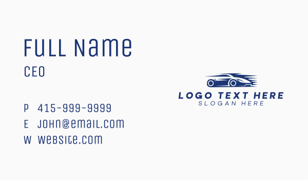 Fast Sports Car Business Card Design Image Preview
