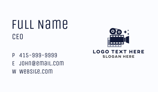 Movie Film Camera Business Card Design Image Preview