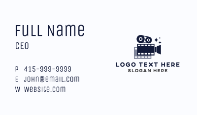 Movie Film Camera Business Card Image Preview