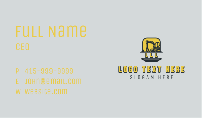 Industrial Excavation Construction Business Card Image Preview