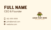 Burger Food Mascot Business Card Design