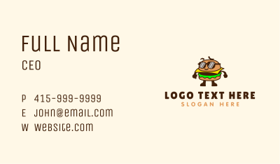Burger Food Mascot Business Card Image Preview