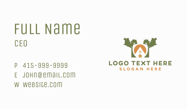 Tree House Cabin Business Card Design Image Preview