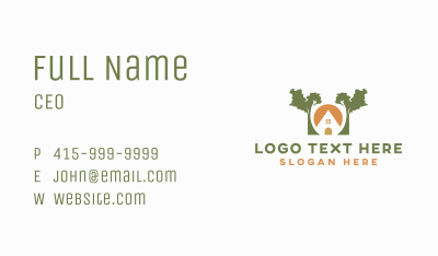 Tree House Cabin Business Card Image Preview