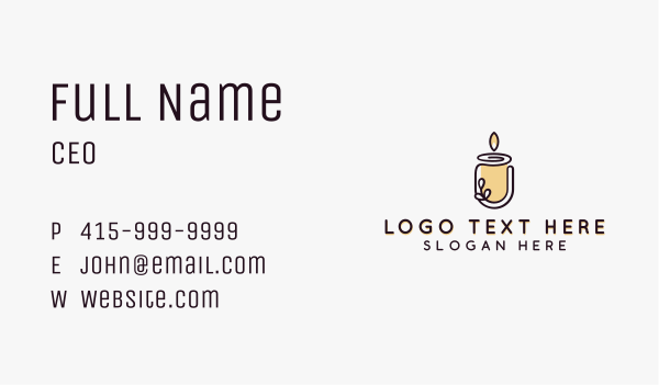 Spa Candle Decoration Business Card Design Image Preview