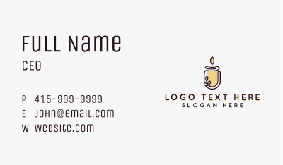 Spa Candle Decoration Business Card Image Preview