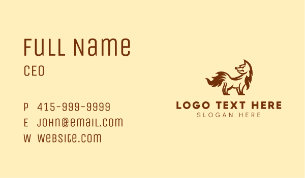 Angry Fox Animal  Business Card Design Image Preview