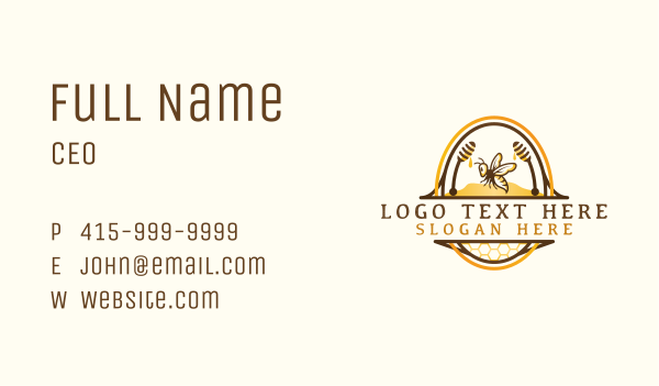 Honey Bee Hive Business Card Design Image Preview