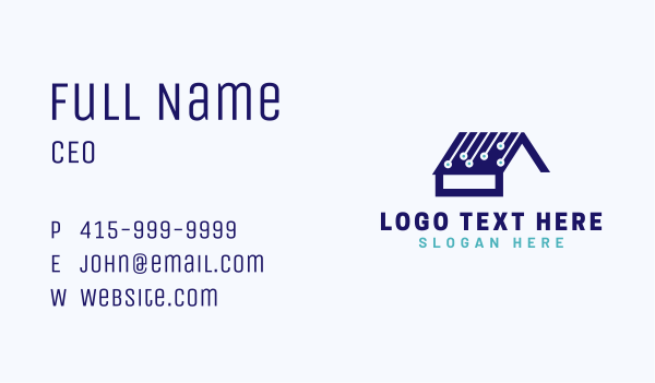 Circuit Roof Technology Business Card Design Image Preview