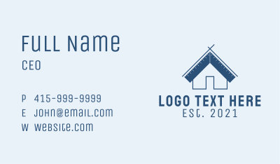 Carpentry Measurement House  Business Card Image Preview