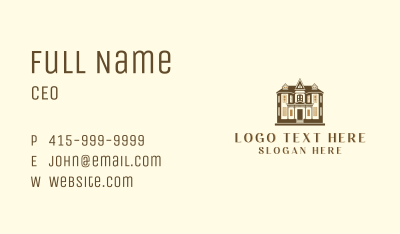 Residential House Mansion Business Card Image Preview
