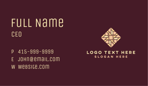 Tile Floor Pavement Business Card Design Image Preview