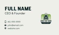 Lawn Mower Grass Landscaping Business Card Design