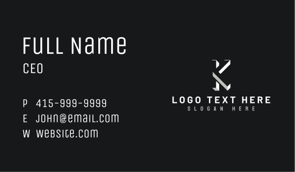 Corporate Professional Agency Letter K Business Card Design Image Preview