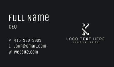 Corporate Professional Agency Letter K Business Card Image Preview