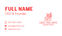 Simple Cat Line Art Business Card Image Preview