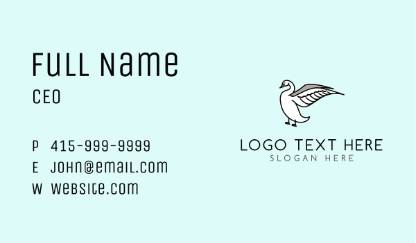 Swan Bird Wings Business Card Design Image Preview