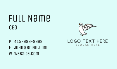 Swan Bird Wings Business Card Image Preview