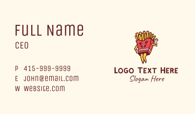 Lady French Fries  Business Card Image Preview