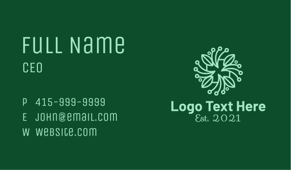 Green Garden Plant  Business Card Design Image Preview