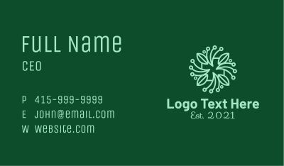 Green Garden Plant  Business Card Image Preview