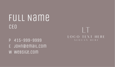 Minimalist Professional Lettermark Business Card Image Preview
