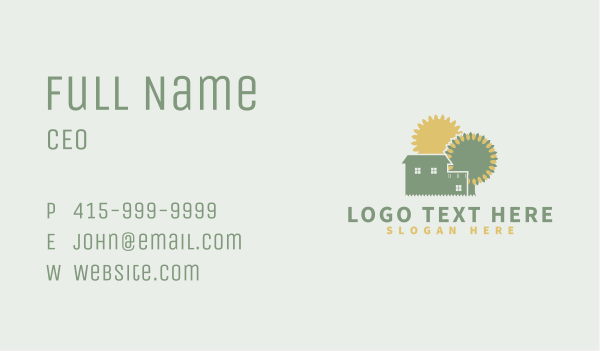 Natural Gardening Home Business Card Design Image Preview