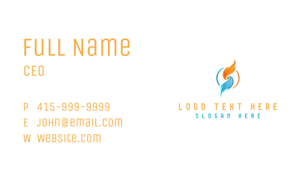 Fire Ice Element Business Card Design Image Preview