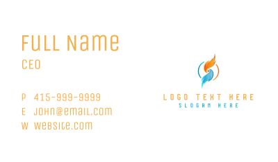 Fire Ice Element Business Card Image Preview