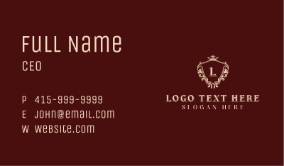 Luxury Regal Shield Business Card Image Preview