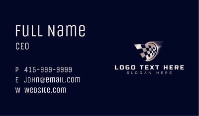 Speed Racing Flag  Business Card Image Preview