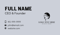 Curly Hair Stylist Woman Business Card Preview