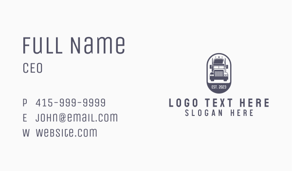 Express Cargo Truck Business Card Design Image Preview