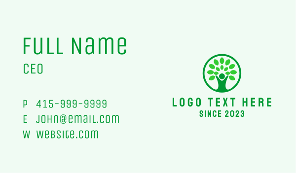 Tree Planting Volunteer Business Card Design Image Preview