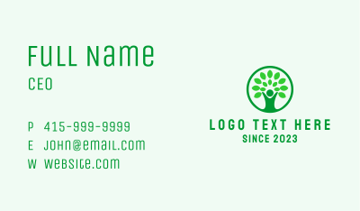 Tree Planting Volunteer Business Card Image Preview