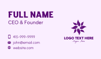 Purple Leaves Spa  Business Card Design