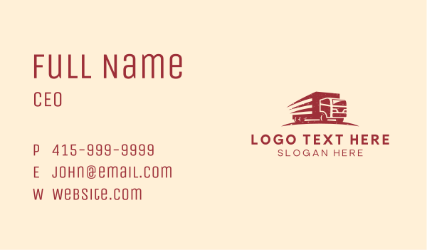 Fast Truck Delivery Business Card Design Image Preview