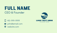 Blue Car Silhouette  Business Card Preview