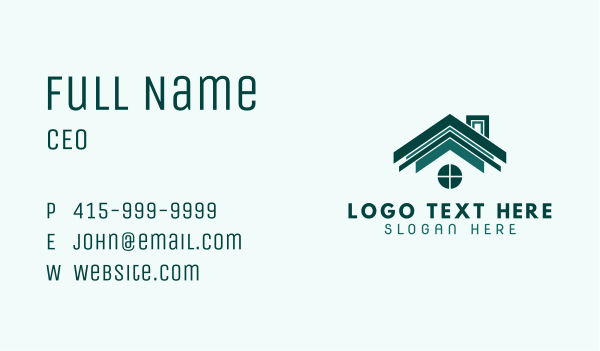 Green Roof Housing Business Card Design Image Preview