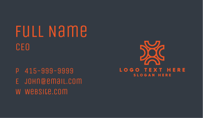 Orange Magnet Sphere Business Card Image Preview
