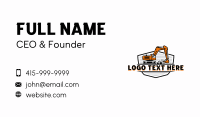 Industrial Mining Excavator Business Card Preview