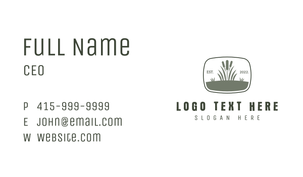 Plant Meadow Emblem Business Card Design Image Preview